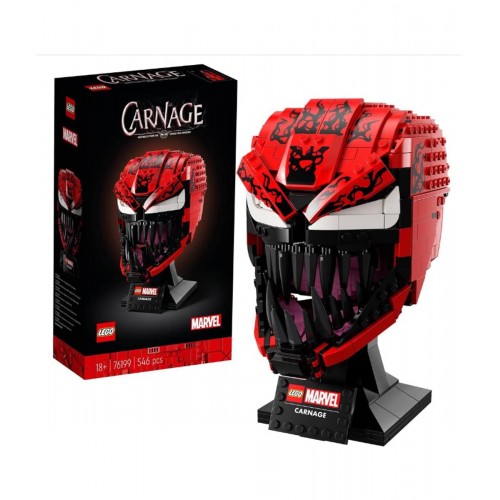 LEGO 76199 Marvel Spider-Man Carnage Mask Building Set for Adults, Collectible Display Model Gift Idea